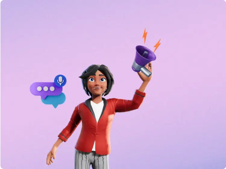 Try Voice AI voiceovers in your AI Animation Videos with 3D Avatars, use the Krikey AI Video editor to bring GenAI into your creativity and workflows.