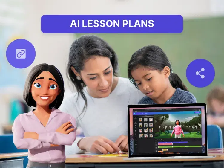 Use templates in the AI Animation Maker to create education focused 3D Avatar animations directly in your online browser with our free animation software.