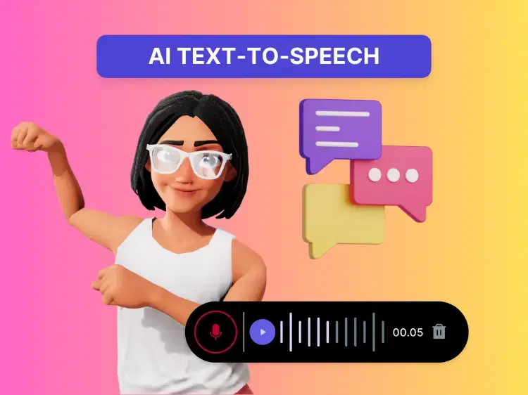 AI-Powered Text to Speech tools in the Krikey AI Video editor make it easy to get started with our 3D Animation video editor and VoiceAI Voicover tools.