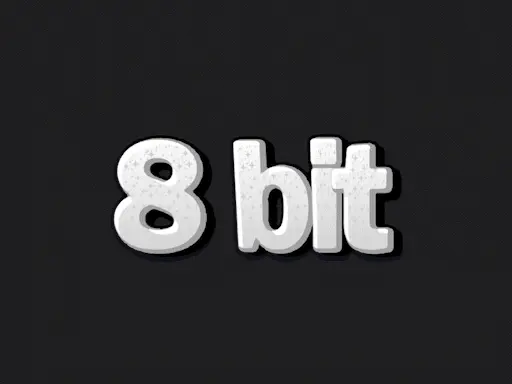 8 bit font Cool text effects with a 3D look inside the Krikey AI Video editor and Animation Maker tool.