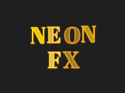 Neon Gold color font style text generator in Krikey AI Video Editor for 3D animation cartoon characters tool -- add your own text effects easily.