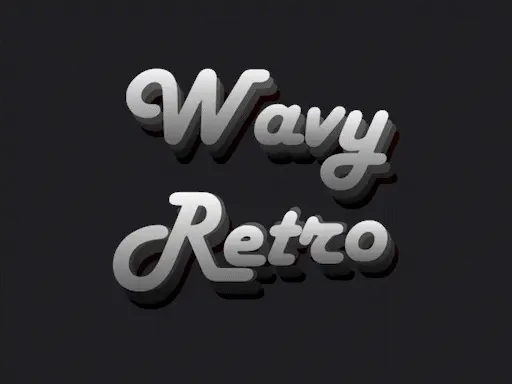Wavy Retro Fancy text generator for AI Animation videos in the Krikey AI video editor tool where you can customize cartoon characters & add lip sync dialogue.
